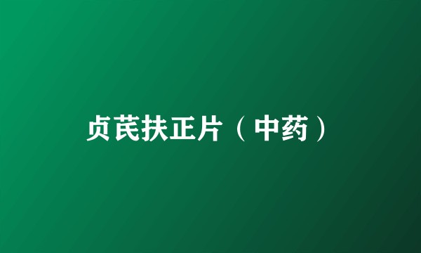 贞芪扶正片（中药）