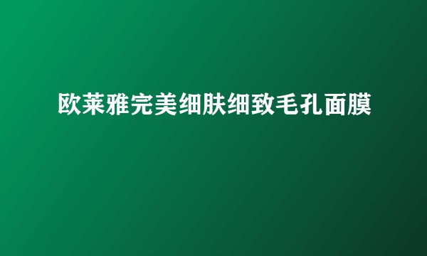欧莱雅完美细肤细致毛孔面膜