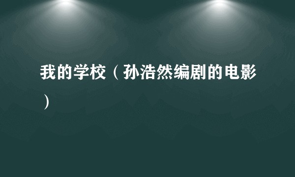 我的学校（孙浩然编剧的电影）