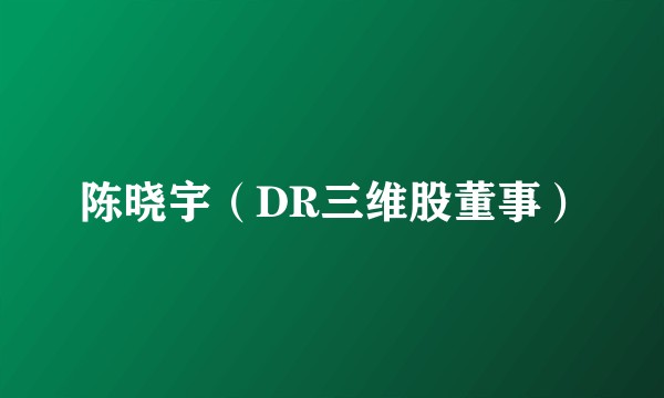 陈晓宇（DR三维股董事）