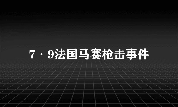 7·9法国马赛枪击事件