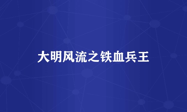 大明风流之铁血兵王