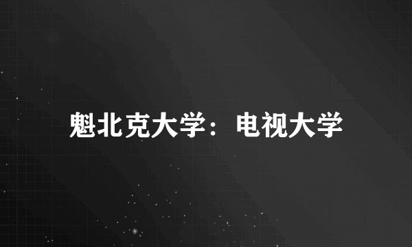 魁北克大学：电视大学