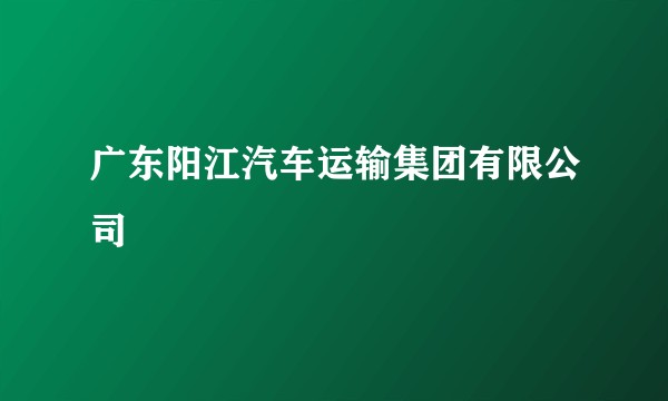 广东阳江汽车运输集团有限公司