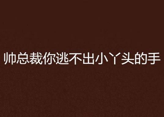 帅总裁你逃不出小丫头的手