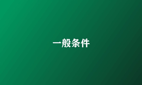 一般条件