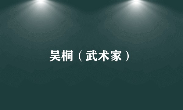 吴桐（武术家）