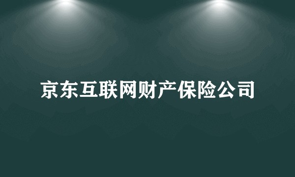 京东互联网财产保险公司