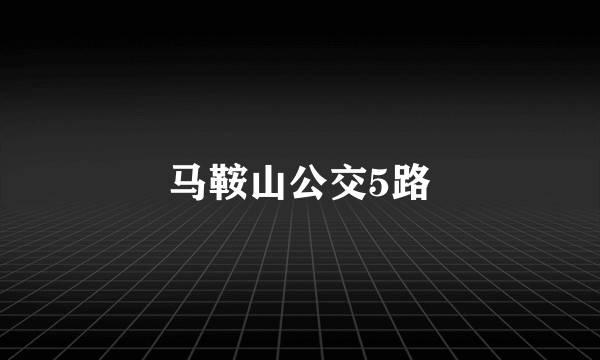 马鞍山公交5路