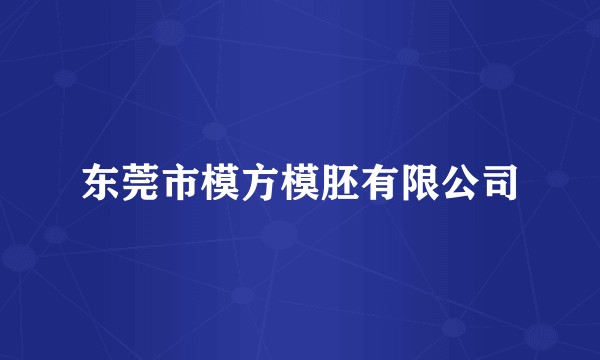 东莞市模方模胚有限公司