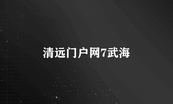 清远门户网7武海