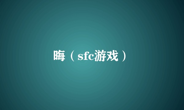 晦（sfc游戏）