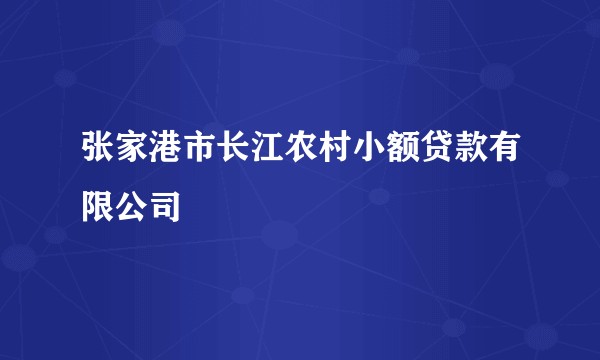 张家港市长江农村小额贷款有限公司
