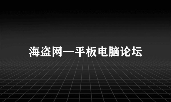海盗网—平板电脑论坛