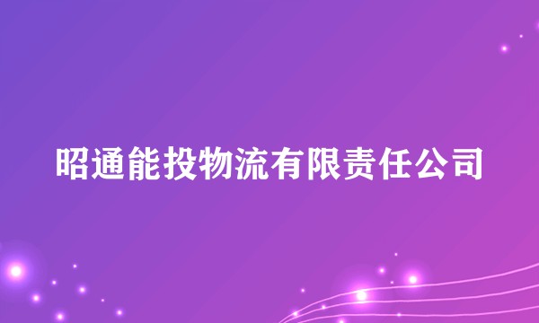 昭通能投物流有限责任公司