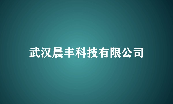 武汉晨丰科技有限公司