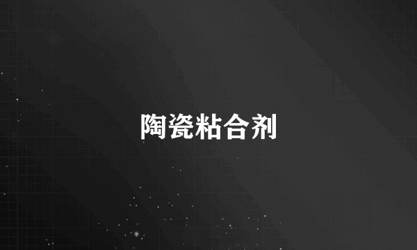 陶瓷粘合剂