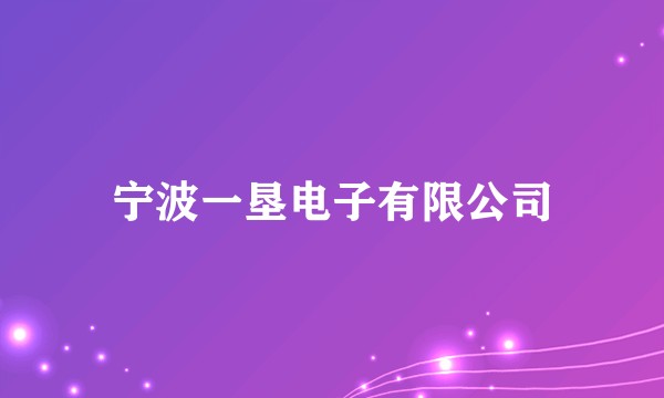 宁波一垦电子有限公司
