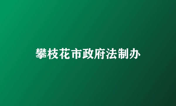 攀枝花市政府法制办