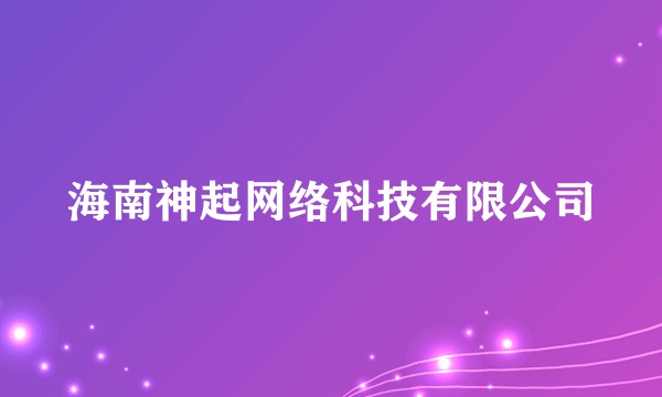 海南神起网络科技有限公司