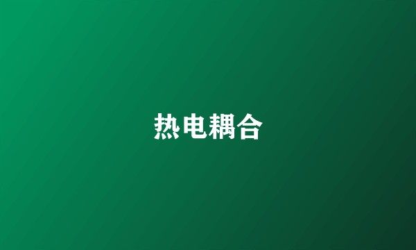 热电耦合