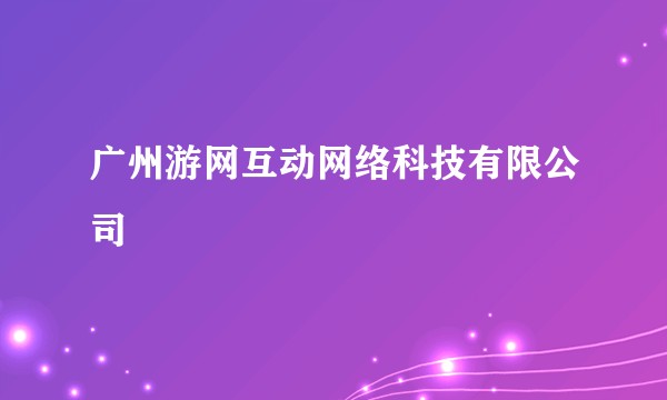 广州游网互动网络科技有限公司
