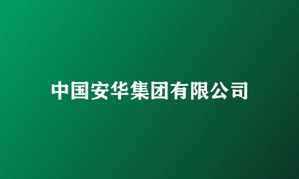中国安华集团有限公司