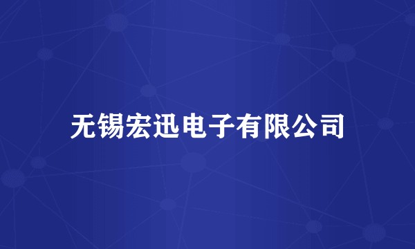 无锡宏迅电子有限公司