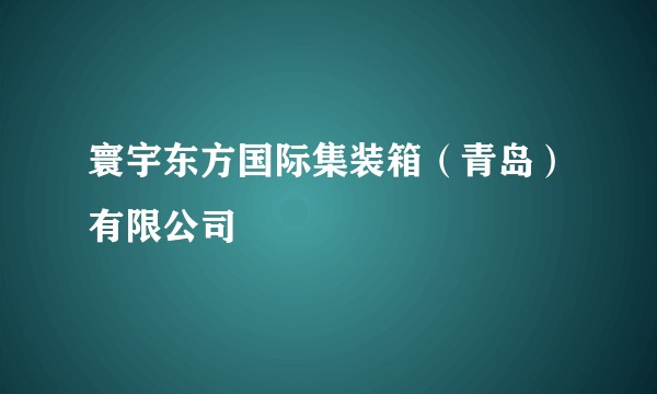 寰宇东方国际集装箱（青岛）有限公司