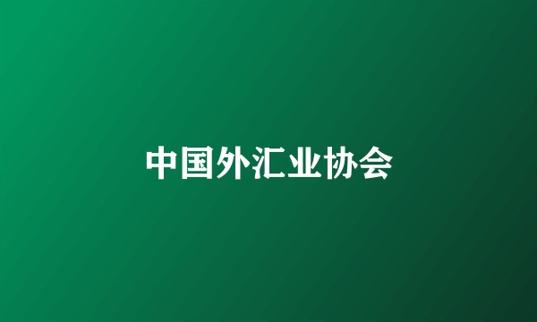 中国外汇业协会
