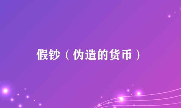 假钞（伪造的货币）