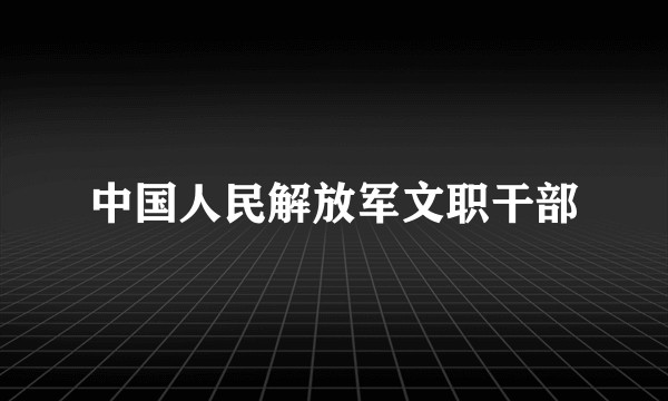 中国人民解放军文职干部
