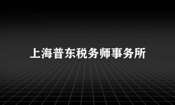 上海普东税务师事务所