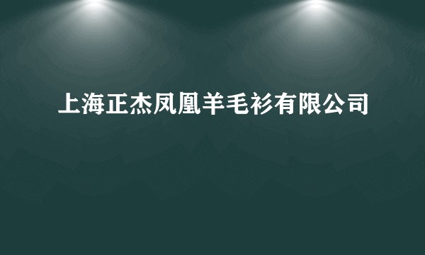 上海正杰凤凰羊毛衫有限公司