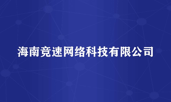 海南竞速网络科技有限公司