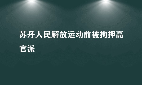 苏丹人民解放运动前被拘押高官派