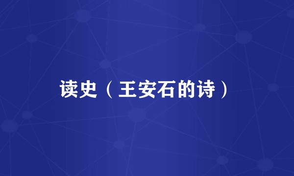 读史(王安石的诗)