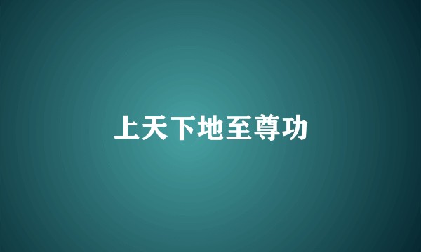 上天下地至尊功