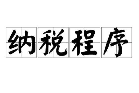 纳税程序