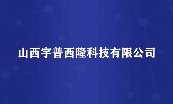山西宇普西隆科技有限公司