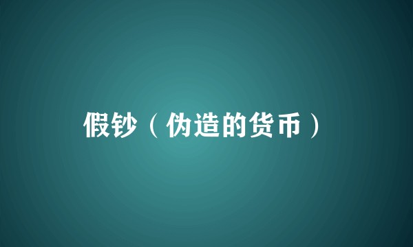 假钞（伪造的货币）