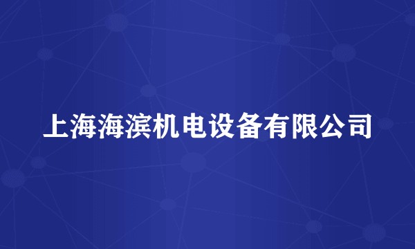 上海海滨机电设备有限公司