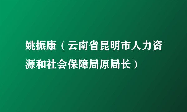 姚振康（云南省昆明市人力资源和社会保障局原局长）