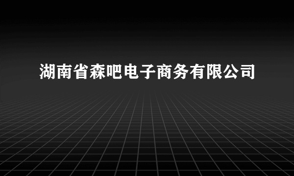 湖南省森吧电子商务有限公司