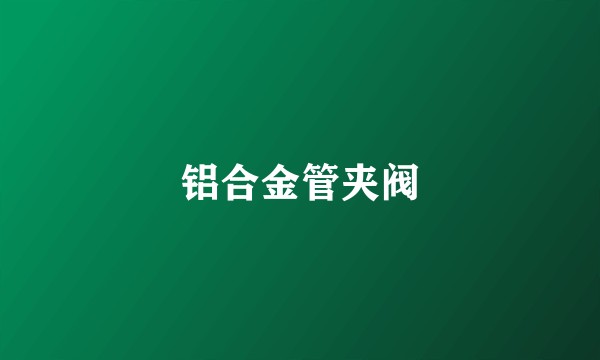 铝合金管夹阀