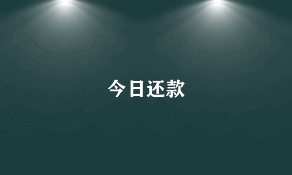 今日还款