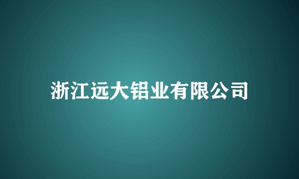浙江远大铝业有限公司