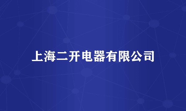 上海二开电器有限公司