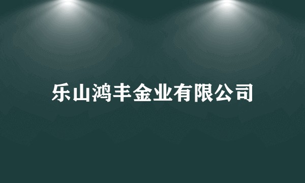 乐山鸿丰金业有限公司