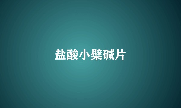 盐酸小檗碱片